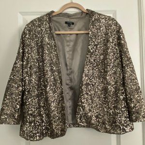 Beautiful Silver Sequin Jacket in Size XL